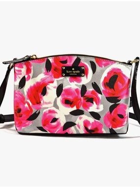 Kate Spade Millie Grove Street Rose Bed Floral Crossbody EUC